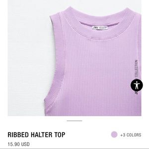 ZARA Ribbed halter top